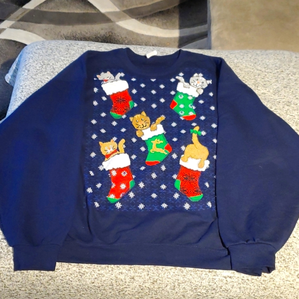 Jerzees Christmas sweater